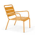 OVIALA - Fauteuil de jardin bas relax acier jaune - Palavas - vignette