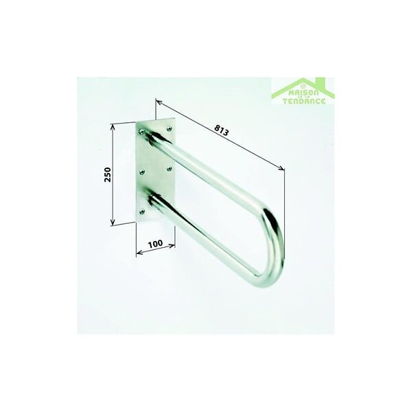 BEMETA - Barre d'appui en forme U HELP en acier inoxydable - large