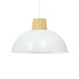 C-CREATION - Suspension Mamuto - métal coloris blanc et bois coloris naturel - vignette