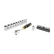 STANLEY - Cliquet 120 dents ¼’’+10 douilles+10 embouts+porte-embout - vignette