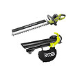RYOBI - Pack RYOBI taille-haies électrique 600W RHT6160RS - Souffleur aspiro-broyeur électrique 3000W 3en1 RBV3000CESV - vignette