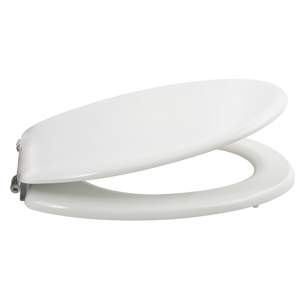 MSV - Abattant WC Blanc - Charnières Inox - large