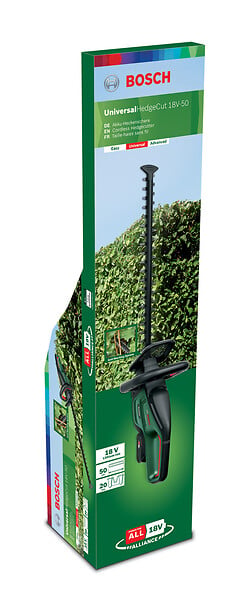 BOSCH - Taille-haies sans fil UniversalHedgeCut 18-50 - 1 batterie 18V 2,5Ah - large