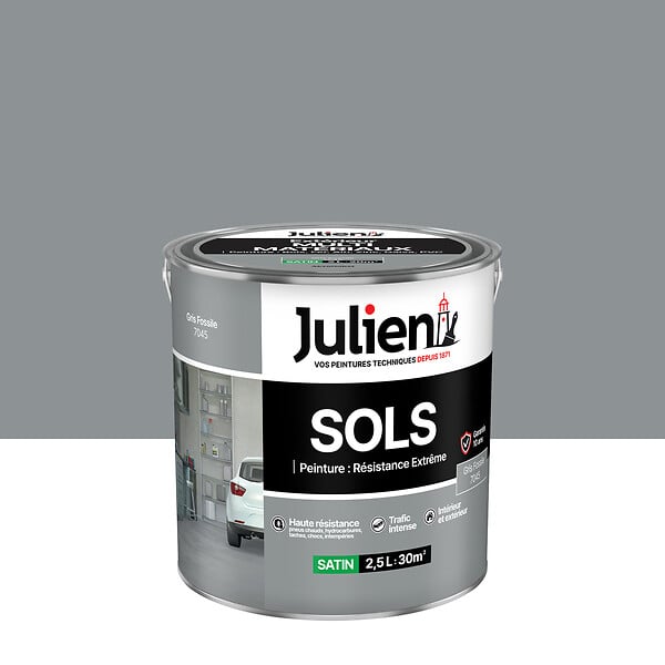 JULIEN - Peinture Sols Extreme Julien Satin - Gris Fossile 2.5L - large