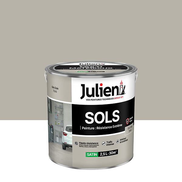 JULIEN - Peinture Sols Extreme Julien Satin - Gris Soie 2.5L - large