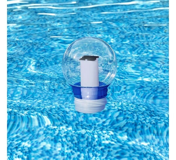 BESTWAY - Distributeur de produits chimiques LED Solar Sphere, panneau solaire - large