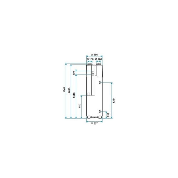 ALDES - Chauffeeau Thermodynamique Tflow Hygro 200 L Fan Connecté Maison Individuelle - large