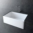 GODART - Evier timbre d'office 66cm en céramique blanc - vignette