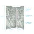 AURLANE - Pack de 2 Panneaux Muraux Pierre Artic Green 90+120x210 cm avec Profilés ANODISE BRILLANT - STONE'IT - vignette