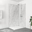 AURLANE - Pack de 2 Panneaux Muraux Pierre Artic Storm 90+120x210 cm avec Profilés ANODISE BRILLANT - STONE'IT - vignette
