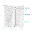 AURLANE - Pack de 2 Panneaux Muraux Pierre Artic Storm 90+120x210 cm avec Profilés ANODISE BRILLANT - STONE'IT - vignette