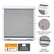 VOLET-MOUSTIQUAIRE - Pack éco de 4 moustiquaires enroulables alu H145 cm x L130 cm blanc - vignette