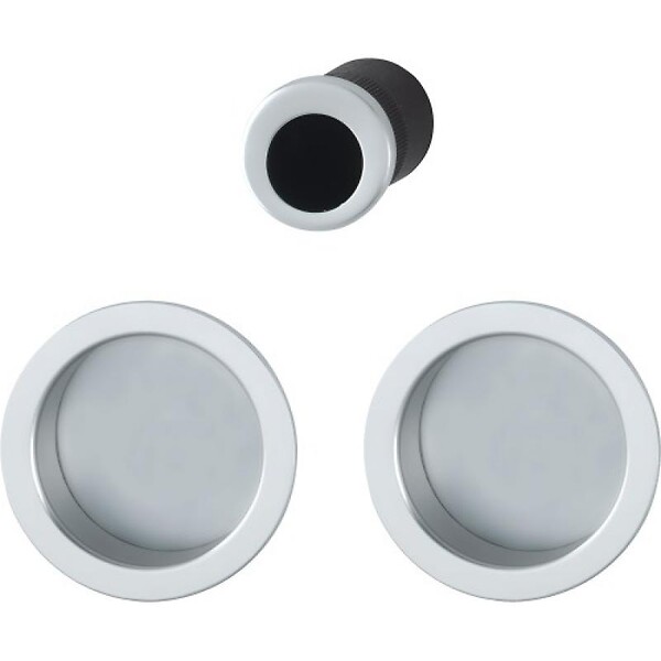 HOPPE - manœuvres encastrées rosace ronde pour porte coulissante intérieure aluminium aspect laiton poli - large