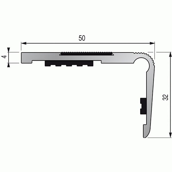 DINAC - NEZ MARCHE ALU PERCE50X32 3M - large
