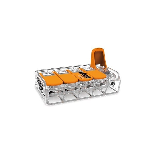 WAGO - Lot de 15 bornes WAGO 221 5x6mm² à leviers souple & rigide - large