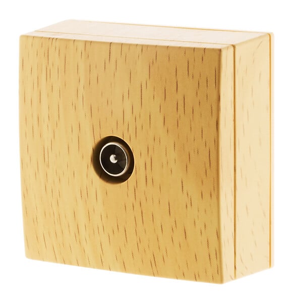 BELVUE - Prise TV Ø9,52 saillie Bel'Vue - hêtre - Zenitech - large
