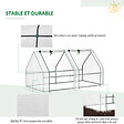 OUTSUNNY - Mini serre de jardin serre à tomates 180L x 90l x 90H cm acier PE haute densité 140 g/m² anti-UV 2 fenêtres avec zip enroulables blanc - vignette