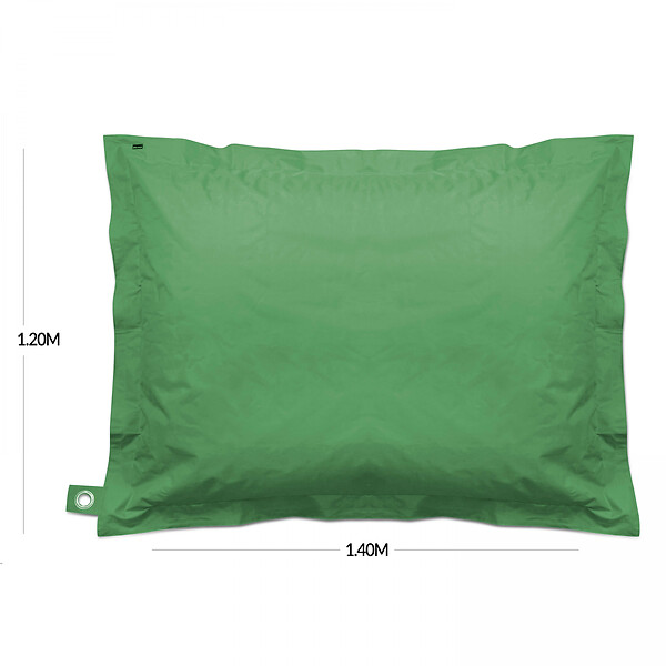 OVIALA - Pouf de jardin en polyester vert cactus 140 x 120 cm - Solys - large