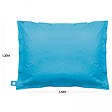 OVIALA - Pouf de jardin polyester bleu azur 140 x 120 cm - Solys - vignette