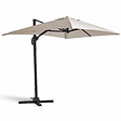 OVIALA - Parasol déporté inclinable et rotatif 2x3m en aluminium écru - Amalya - vignette