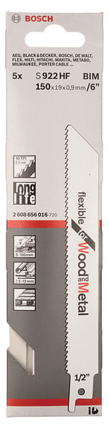 BOSCH - Lames de scie sabre, Flexible for Wood and Metal - large
