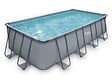 HABITAT ET JARDIN - Piscine tubulaire grise - "LUDO 2" - 4,01 x 2,01 x 1,22 m - filtration à sable 2.5 m³/h - vignette