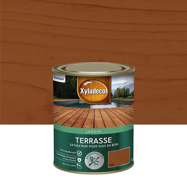 XYLADECOR - Saturateur Pour Sol Exterieur En Bois Xyladecor Terrasses Mat Teck 1L - large