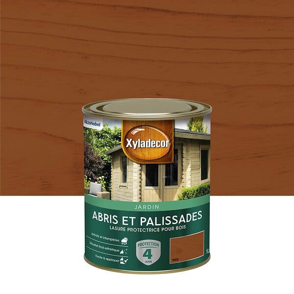 XYLADECOR - Lasure Bois Exterieur Xyladecor Abris Et Palissades Mat Teck 1L - large