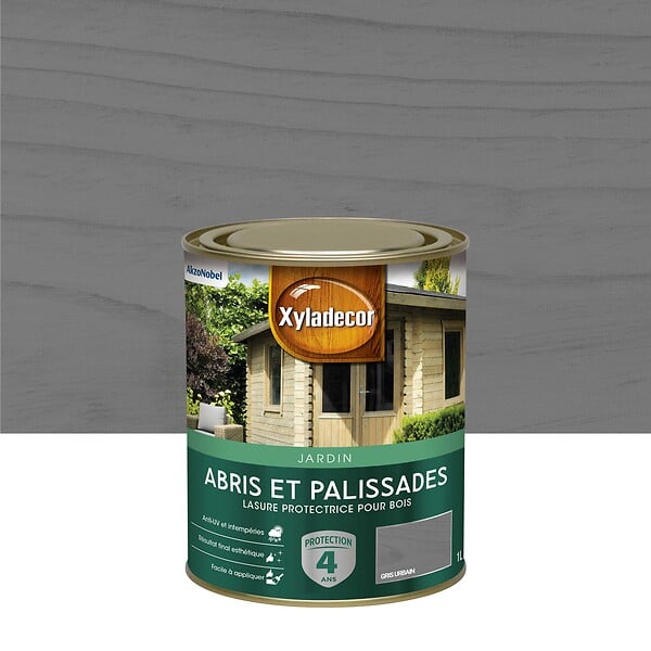 XYLADECOR - Lasure Bois Exterieur Xyladecor Abris Et Palissades Mat Gris Urbain 1L - large
