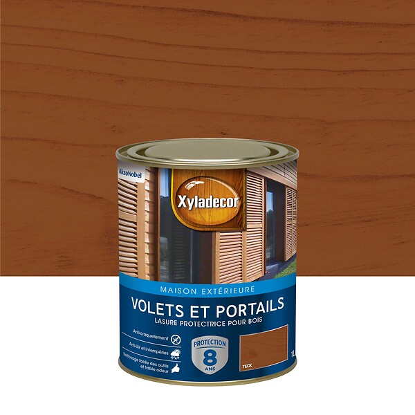 XYLADECOR - Lasure Bois Exterieur Xyladecor Volets Et Portails Satin Teck 1L - large
