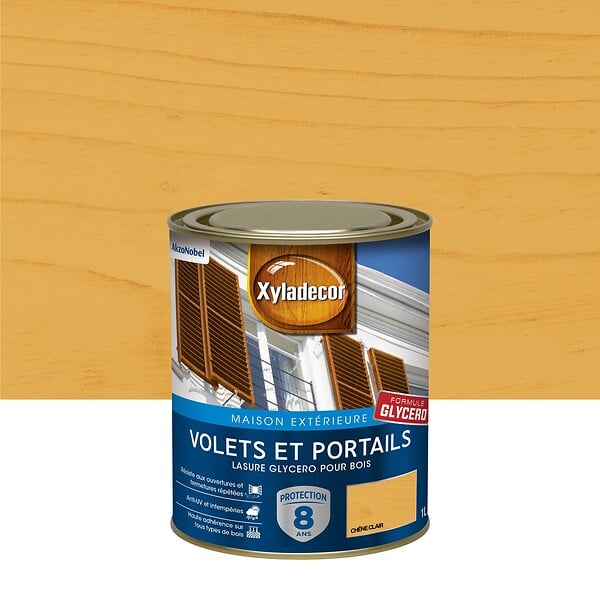 XYLADECOR - Lasure Bois Exterieur Xyladecor Volets Et Portails Satin ChêneClair 1L - large