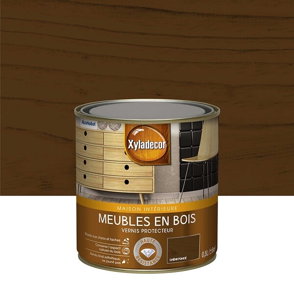 XYLADECOR - Vernis Pour Les Meubles En Bois Xyladecor Satin Chêne Fonce 0,5L - large