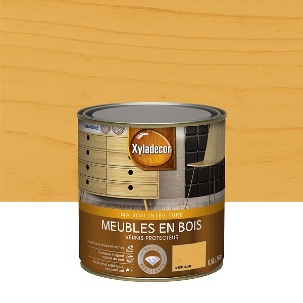 XYLADECOR - Vernis Pour Les Meubles En Bois Xyladecor Satin Chêne Clair 0,5L - large