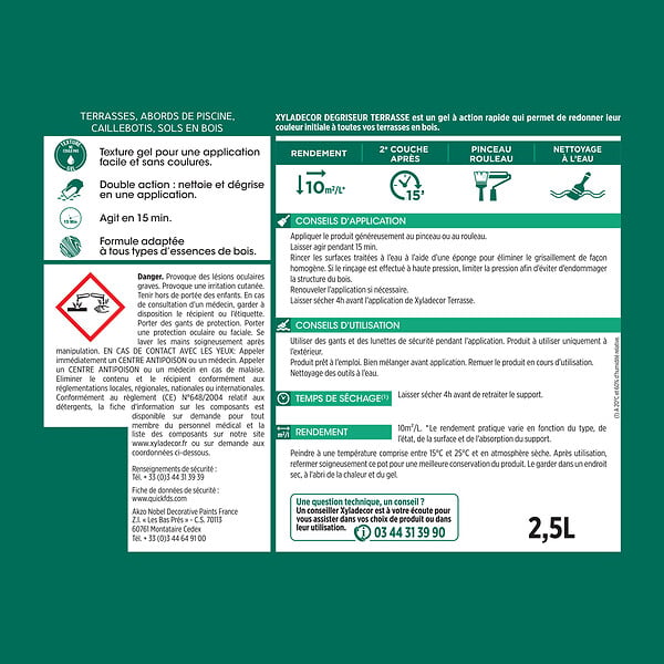 XYLADECOR - Degriseur Pour Terrasse Xyladecor Degriseur Mat Incolore 2,5L - large