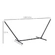 OUTSUNNY - Support pied de hamac réglable structure robuste métal époxy noir dim. 3,08-3,80L x 1,08l x 1,20H m - vignette