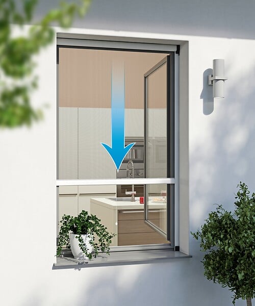 WINDHAGER - Enrouleur moustiquaire fenêtre - Aluminium - Anthracite - 160x160cm - large
