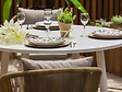 JARDILINE - Ensemble de Table à manger en alum blanc Capri et 4 chaises de jardin Malte - Jardiline - vignette