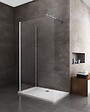 LANERI - Parois De Douche De 8 Mm Type Walk-in Double Verre Angulaire Réversible H.200 –  78-80  + 108,5-110,5 Cm - vignette