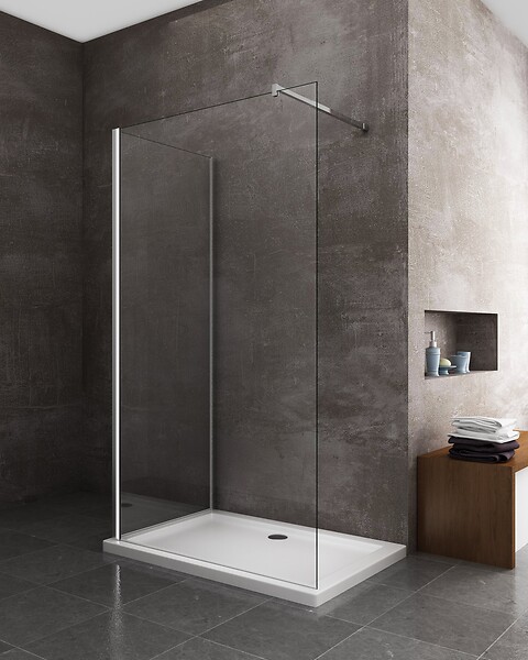 LANERI - Parois De Douche De 8 Mm Type Walk-in Double Verre Angulaire Réversible H.200 –  98-100  X 88,5-90,5 Cm - large