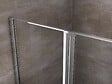 LANERI - Porte De Douche De 6 Mm Avec Un Petite Paroi Et Une Porte À Battant Dans La Même Ligne – 117-120 Cm - vignette