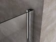 LANERI - Porte De Douche De 6 Mm Avec Un Petite Paroi Et Une Porte À Battant Dans La Même Ligne – 117-120 Cm - vignette