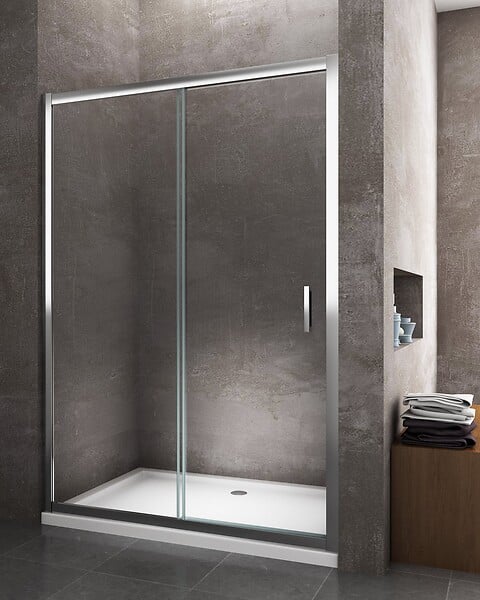 LANERI - Porte De Douche De 6 Mm Pour Installation En Niche H.190 Avec Overture Coulissante – 105-110 Cm - large