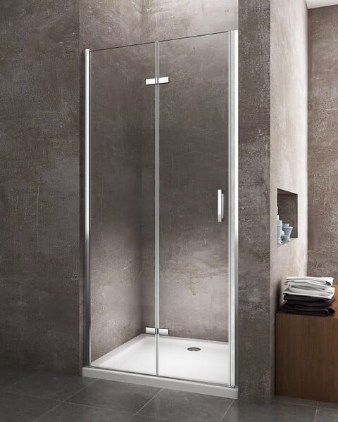 LANERI - Porte De Douche 6 Mm Pliante Pour Installation En Niche - 98-101,5 - large
