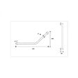 EDM - Barre d'appui coudée inox - extérieur polyamide antibactérien - blanc - vignette
