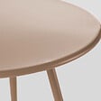 OVIALA - Table basse de jardin ronde en métal taupe 40 cm - Palavas - vignette
