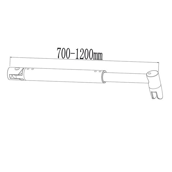 AICA SANITAIRE - AICA paroi de douche noire 80x200cm paroi de douche à l'italienne en 8mm verre anticalcaire avec barre de fixation noire extensible en cylindrique - large
