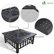 VOUNOT - Brasero exterieur 3 en 1 pour jardin et balcon - vignette