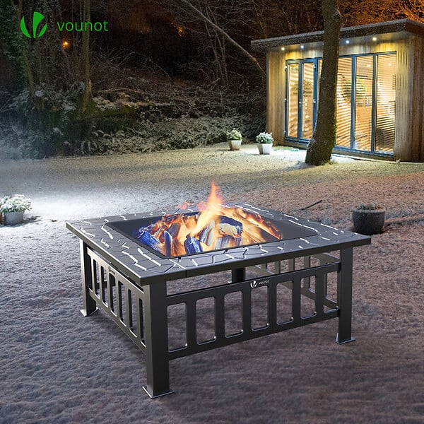 VOUNOT - Brasero exterieur 3 en 1 pour jardin et balcon - large