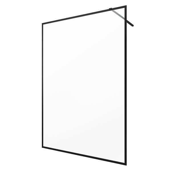 AURLANE - Paroi de Douche 140x200 cm - Cadre et Bras Aluminium NOIR MAT - DARK CONTOURING - large