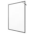 AURLANE - Paroi de Douche 140x200 cm - Cadre et Bras Aluminium NOIR MAT - DARK CONTOURING - vignette